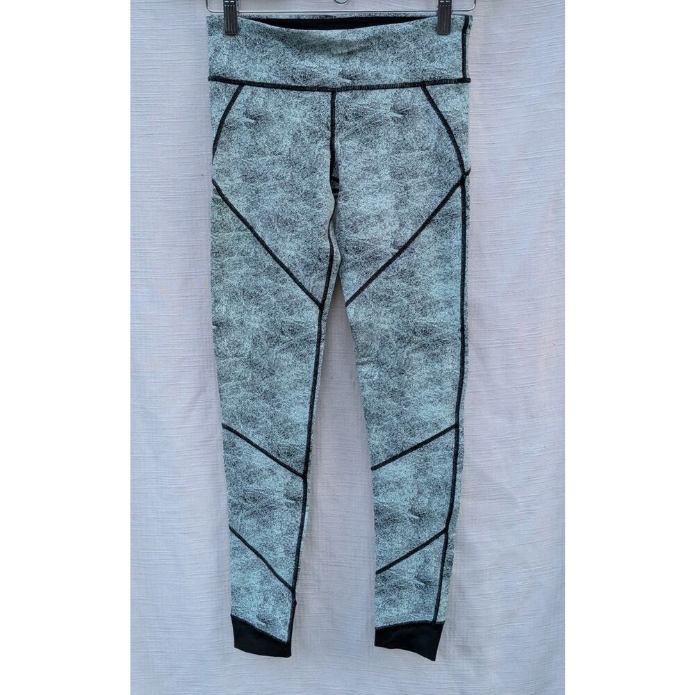 Vimmia Women's Speckled Splice Marbled Mint Compression Leggings Sz S Workout